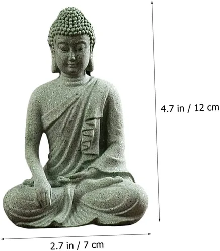 Vista 8 de Garneck Decoración de mesa al aire libre, accesorios para el hogar, decoración del hogar, pecera, adorno zen, pecera, estatua de Buda para el hogar