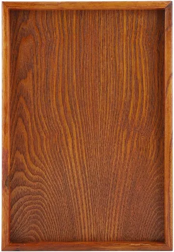 Vista 11 de Bandeja de madera para servir, bandeja rectangular de madera para té de frutas, aperitivos, platos de dulces, bandeja de mesa de café, organizador