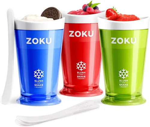 Vista 17 de Fábrica de batidos Zoku Slush y Shake Maker, color naranja, Casual, talla única , Azul