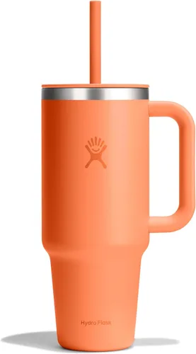 Vista 96 de Hydro Flask Vaso de Viaje de 40 Oz con Asa, Tapa y Pajita - Acero Inoxidable Aislado en 40 Oz Birch