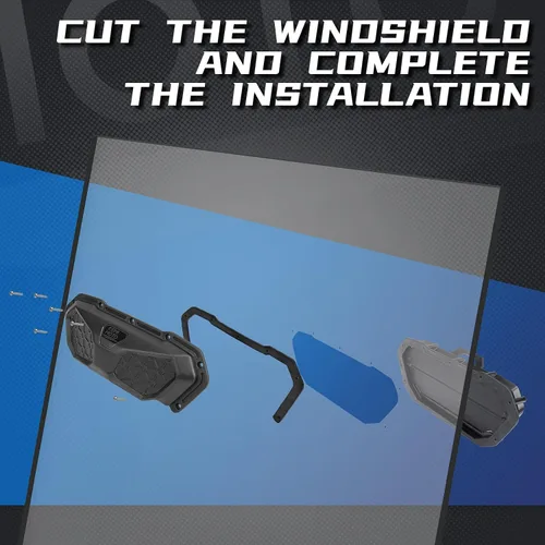 Vista 4 de KEMIMOTO Respiraderos para parabrisas UTV, 2 rejillas de ventilación universales para parabrisas de policarbonato, compatible con Can-Am Maverick
