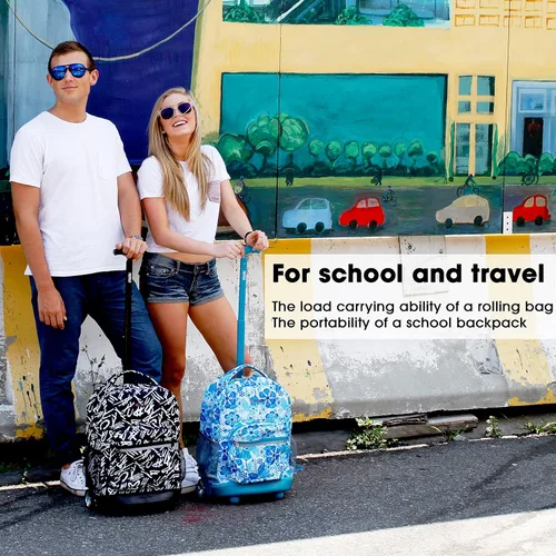 Vista 2 de J World New York Sunrise - Mochila con ruedas, Lunares de corazón), RBS-18 HEART DOT