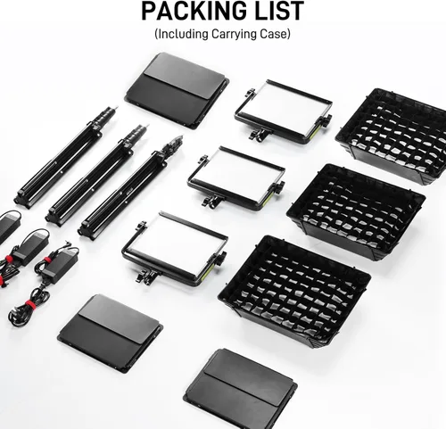 Vista 7 de GVM - Luz de video LED RGB con 3 cajas de luz, 680RS, 3 paquetes de luces de estudio de 50 W con control Bluetooth, iluminación de fotografía