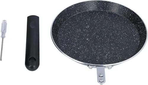 Vista 3 de Sartén antiadherente para crepes, sartén de 6 pulgadas con mango aislante, sartén para tortillas Tawa, compatible con gas, inducción, cocina