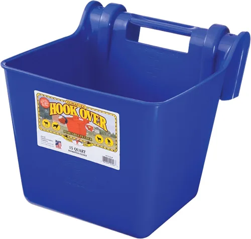 Vista 7 de Little Giant® Comedero de Plástico Hook Over Cubo de Alimentación Montable para Ganado y Mascotas Cubo de Alimentación para Caballos Fabricado
