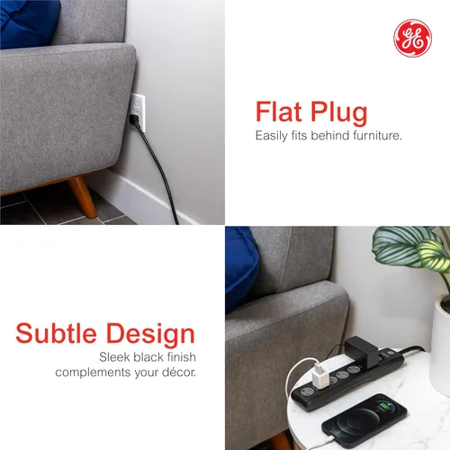 Vista 37 de GE Protector SurGE de 6 tomas, cable de extensión de 15 pies