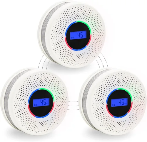 Vista 14 de Detector inalámbrico interconectado de humo y monóxido de carbono de 10 años con batería, alarma inteligente de humo y CO con pantalla digital