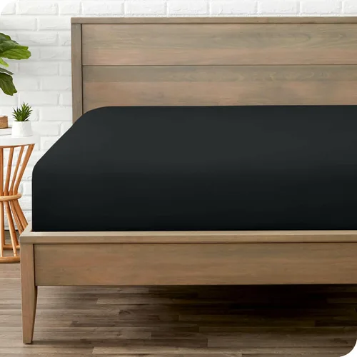 Vista 105 de Bare Home - Sábana bajera ajustable tamaño individual XL, microfibra 1800 muy suave y duradera, para colchones altos; color blanco