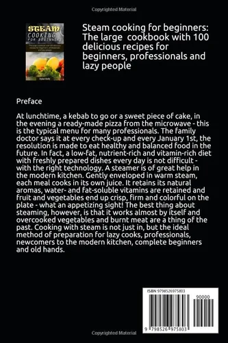 Vista 2 de Steam cooking for beginners The large cookbook with 100 delicious recipes for beginners, professionals and lazy people