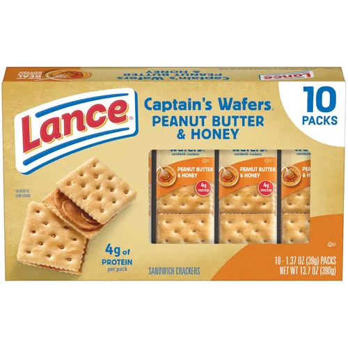 Vista 35 de Lance Galletas sándwich, mantequilla de maní ToastChee, 20 paquetes envueltos individualmente, 6 sándwiches cada uno (paquete de 6)