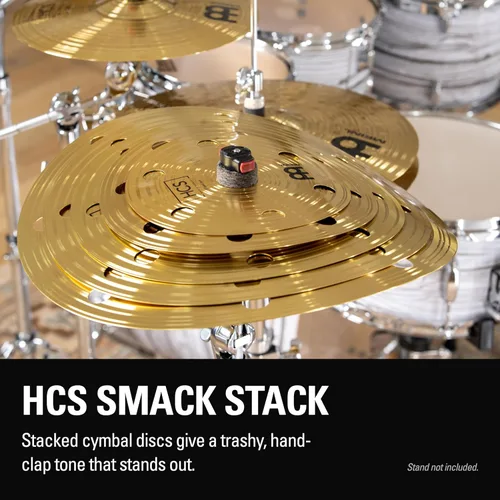 Vista 3 de Meinl Cymbals Paquete de platillos Smack Stack de 5 piezas con agujeros 20,3 cm, 25,4 cm, 30,5 cm, 35,6 cm, 40,6 cm — Acabado tradicional HCS