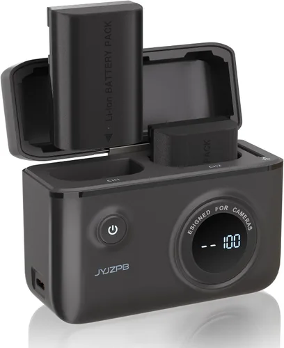 JYJZPB Batería LP-E6NH de 2600 mAh y cargador rápido tipo C para cámaras Canon EOS R7, R6, R5, R, 6D Mark II, 5D Mark IV, 5D Mark III, 5DS, 5DS R,