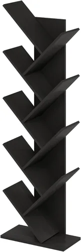 Vista 503 de Furinno - Estantería de cubos de 5 niveles serie Luder para libros y almacenamiento, color negro