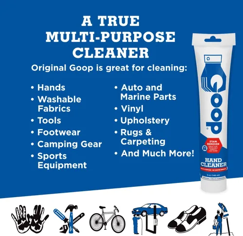 Vista 6 de GOOP Limpiador de manos multiusos sin agua y removedor de manchas, tubo de 5 onzas (paquete de 2)