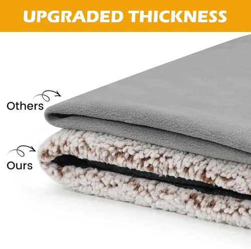 Vista 6 de Buvlnee Tapete de cama autocalentable para gatos, tapete autocalentable para perros, almohadilla térmica extra cálida para mascotas con parte