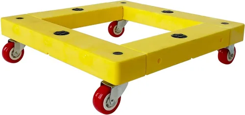 Vista 3 de Maxworks 50698 - Rodillo cuadrado para muebles, carrito de mudanza, amarillo, capacidad de 300 libras, 16 x 16 pulgadas