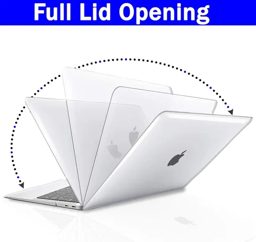 Vista 5 de GVTECH Funda para MacBook Air de 13 pulgadas (2010-2017) A1369 A1466 carcasa rígida de plástico, carcasa negra