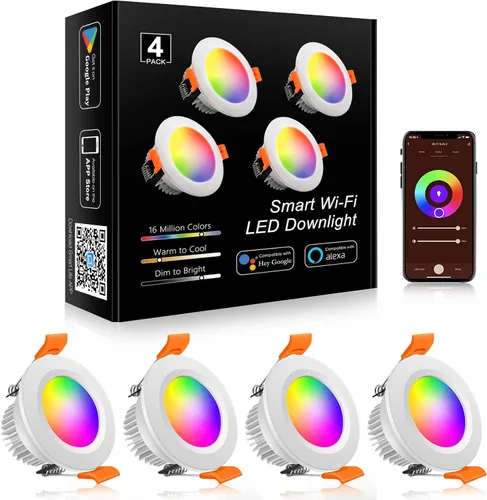 Vista 15 de YGS-Tech Iluminación LED empotrable de 2 pulgadas, luz Downlight regulable de 3 W (equivalente a halógeno de 35 W), CRI80, luz de techo blanca ultra