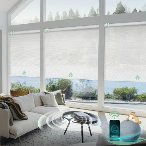 Vista 10 de Yoolax Persianas Inteligentes, Persianas Enrollables Motorizadas Matter Blackout, Persianas Automáticas Opacas para Ventanas, Persianas Motorizadas