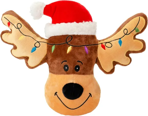 Vista 6 de Giftable World Juguete de peluche navideño para mascotas, divertido para diseños navideños con juguete masticable para perros