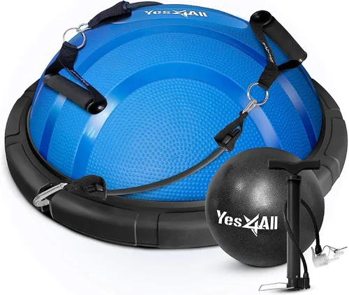 Vista 9 de Yes4All 880LBS Half Ball Balance Trainer, Pilates Balance & Stability Ball for Exercises, Home Gym, Floor & Full Body Workouts
