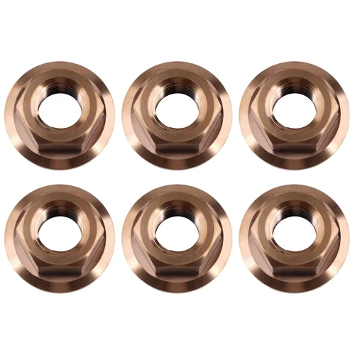 Vista 34 de Titanium DIN6923 M5 M6 M8 M10 M12 M14 M16 - Juego de 6 tuercas hexagonales (paso M5, 0.031 in, negro)