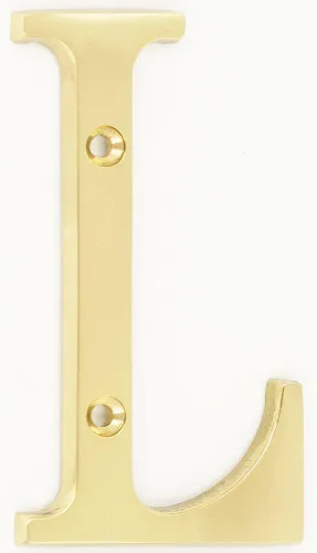 Vista 7 de ZW Hardware B100 Letra M de latón macizo de latón brillante de 4 pulgadas