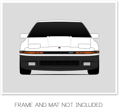 Vista 2 de Custom Car Posters Handmade Poster compatible with Toyota Supra MK 3 (A70) (1986-1993) 3rd Generation Print Wall Art Décor - 11x14 Satin Print