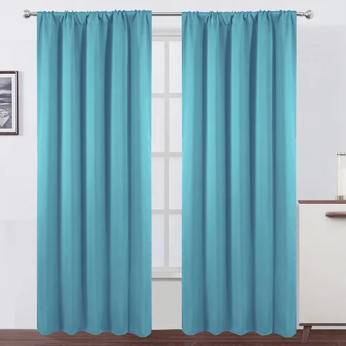 Vista 89 de LEMOMO Cortinas opacas grises, 52 x 84 pulgadas, juego de 2 paneles de cortinas opacas con aislamiento térmico para oscurecer la habitación