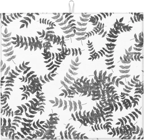 Vista 25 de Pan de comida con cuchara y tenedor tazas de granos de café, alfombrillas de secado de platos con temática de vinatge para encimera de cocina