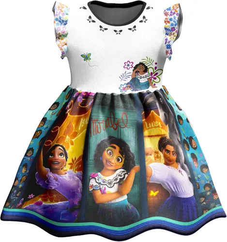 JIJIJUM Encanto Dress Mirabel Isabella Luisa Outfit Dress Up Princess Costume