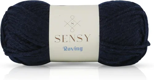 Vista 33 de Sensy Roving - Ovillo de lana multicolor, 3.5 onzas, 132 yardas, calibre 5, voluminoso (otoño)