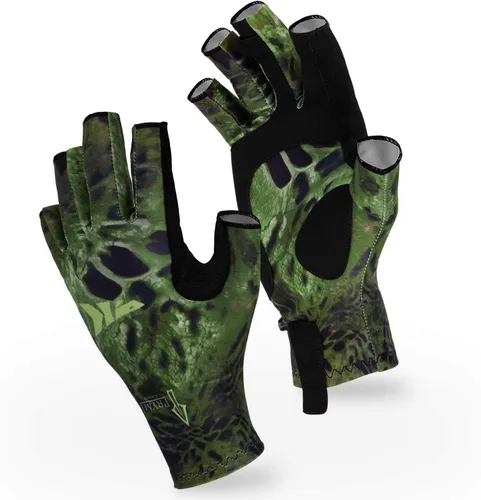 Vista 21 de KastKing Sol Armis - Guantes de protección solar UPF50+, guantes de pesca, protección UV, protección solar para exteriores, kayak, remar