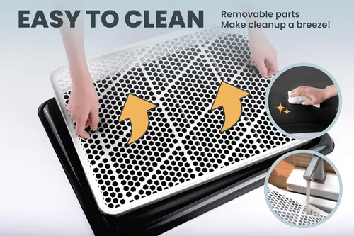 Vista 4 de Pet Awesome - Bandeja para orinales, 25 x 20 pulgadas, entrenamiento interior para hacer pipí para perros pequeños y medianos