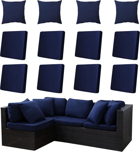 Vista 32 de Fundas de cojín elásticas para patio, fundas de cojín para muebles de patio, fundas de cojín para muebles de patio, protector de muebles lavable