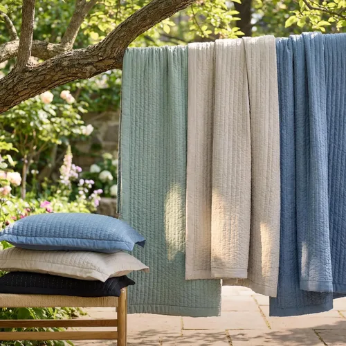 Vista 7 de Bedsure Colchas de tamaño individual – Juego de ropa de cama individual, edredón de edredón ligero a rayas neutrales, juego de 2 piezas con colcha
