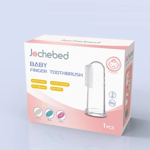 Vista 8 de Jochebed Cepillo de dientes para el entrenamiento de la dentición, cepillo de dientes para bebés, niños pequeños y tapas, cepillo de dientes suaves