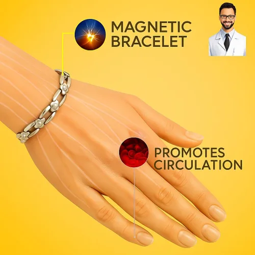 Vista 4 de 38 Elegante pulsera magnética de titanio para mujer, funciones magnéticas con herramienta de extracción de eslabones gratis, regalo de Navidad