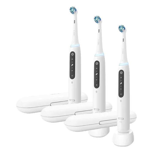 Vista 13 de Oral-B iO Deep Clean + Whiten - Cepillo de dientes eléctrico recargable con sensor de presión visible, temporizador de 2 minutos, 5 ajustes
