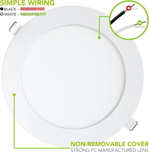 Vista 6 de Paquete de 5 luces LED de ocio para techo empotradas para lancha, 720 lúmenes, súper delgado, luz de panel LED DC 12 V 5.75 pulgadas 9 W Downlights