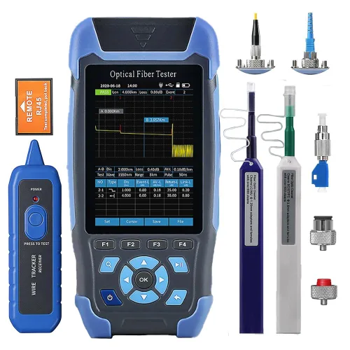 Vista 13 de Mini-Pro 1310/1550nm SM OTDR Probador multifunción integrado OPM/OLS / RJ45 prueba/VFL Rango de prueba 16.4 ft-60Km Rango dinámico 24dB/22dB