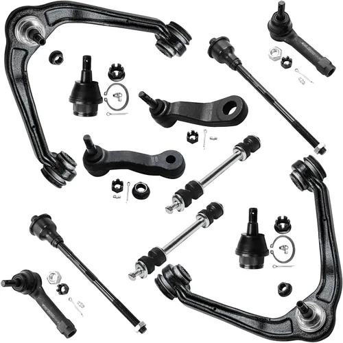 Vista 11 de Detroit Axle, (2) ensamble completo de junta de bola y brazo de control, posición: delantero superior chofer y pasajero, para ruedas de 6 orificios