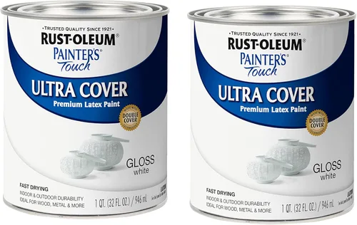 Vista 9 de Rust-Oleum 1922502-2PK Painter's Touch - Pintura de látex, cuarto de galón, azul marino brillante, 32 onzas líquidas (paquete de 2)