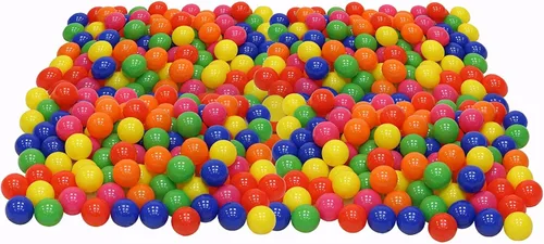 Vista 2 de Pelotas Click N' Play para alberca de bolas para niños, bolas de plástico de recarga, paquete de 200, sin ftalatos y sin BPA, incluye una bolsa