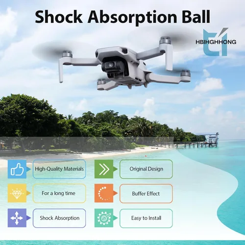 Vista 4 de Repuesto para DJI MiNi 2 Gimbal de absorción de impactos de goma para DJI Mavic Mini 4K Amortiguador Bola Mini SE/Mini 2 SE Amortiguador de goma