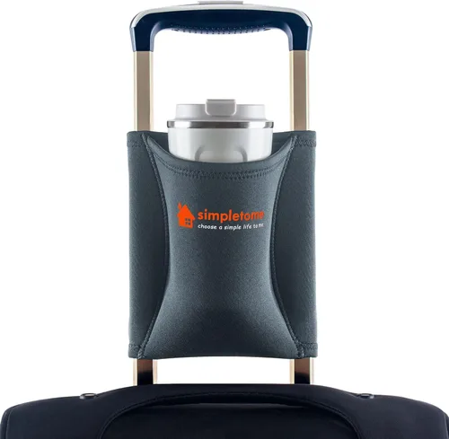 Vista 10 de simpletome Portavasos para equipaje con manos libres, accesorio para bolsa de bebidas, estilo simple, materiales elásticos, fácil de instalar