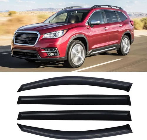 Vista 102 de Viseras de ventana para Chevrolet Silverado y GMC Sierra 1500 Crew Cab 2014-2018, protectores de lluvia, deflector de ventilación, sombra humo