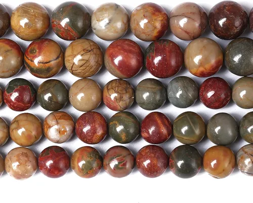 Vista 90 de 38 piezas de cuentas de piedra natural de malaquita azul de 10 mm, cuentas sueltas redondas de gemas para hacer joyas, pulsera, collar de 38 cm