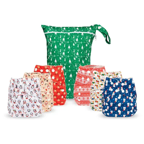Vista 17 de Simple Being Pañales de tela reutilizables, doble refuerzo, talla única, lavables, suaves, absorbentes, impermeables, ecológicas, unisex, para bebé