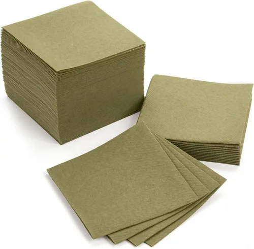 Vista 19 de AH AMERICAN HOMESTEAD Servilletas de cóctel de papel, servilletas desechables similares al lino, 4.75 x 4.75 pulgadas, servilletas cuadradas a